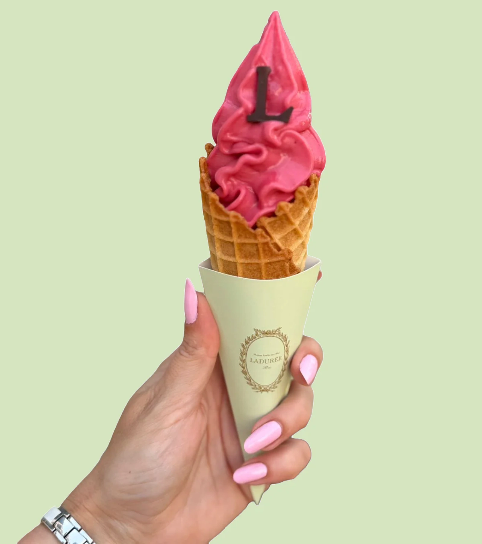 Raspberry  soft ice cream